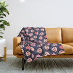 Skulls and strawberries Throw Blanket Gallery Image 1