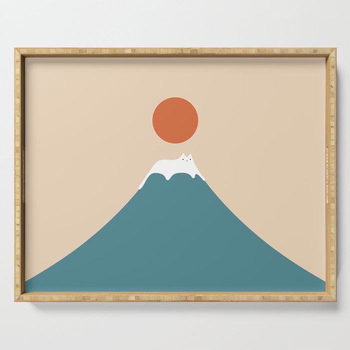 Cat Landscape 158 Serving Tray Gallery Image 1