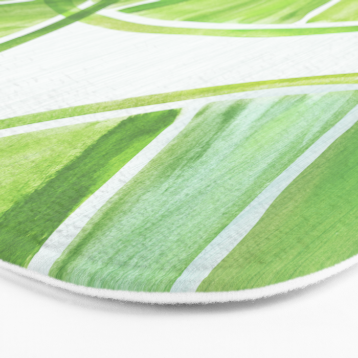 Fresh Lime Citrus Abstract Watercolor Bath Mat Gallery Image 3