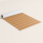 Modern Boho Serenity Stripes Caramel Brown Yoga Mat Gallery Image 2