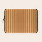 Modern Boho Serenity Stripes Caramel Brown Laptop Sleeve Gallery Image 1