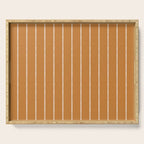 Modern Boho Serenity Stripes Caramel Brown Serving Tray Gallery Image 1