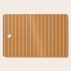 Modern Boho Serenity Stripes Caramel Brown Cutting Board Gallery Image 1