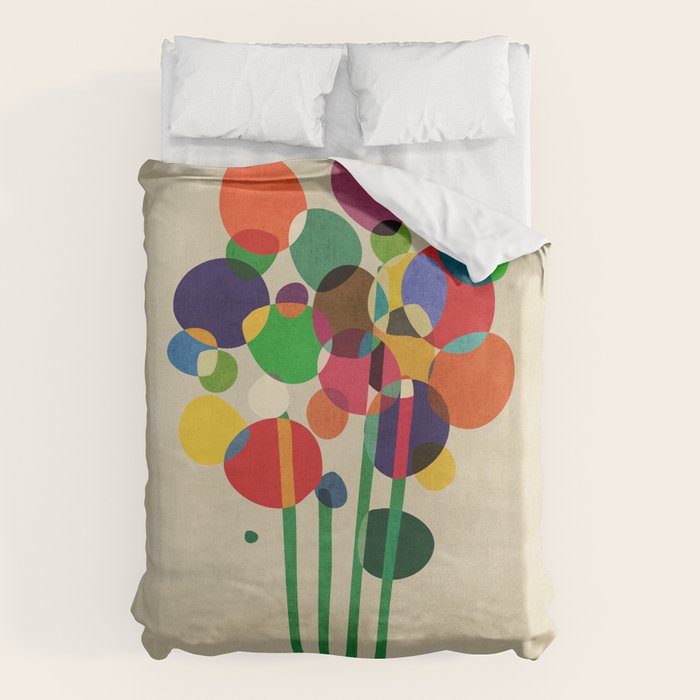 Happy flowers in the vase Duvet Cover Gallery Image 6