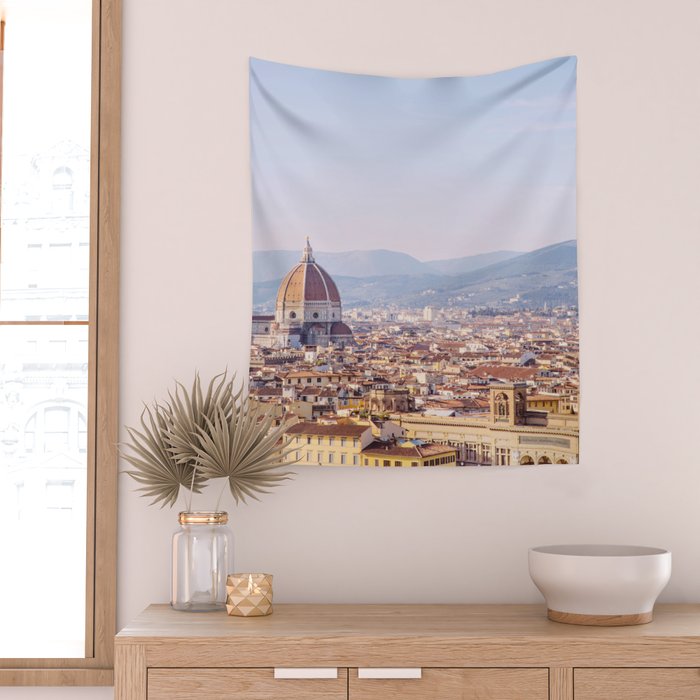 Florence Skyline - Italy Travel Photography Wall Tapestry Gallery Image 2