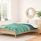 Chasing wave under the red moon Duvet Cover Gallery Image 2