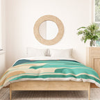 Chasing wave under the red moon Duvet Cover Gallery Image 3