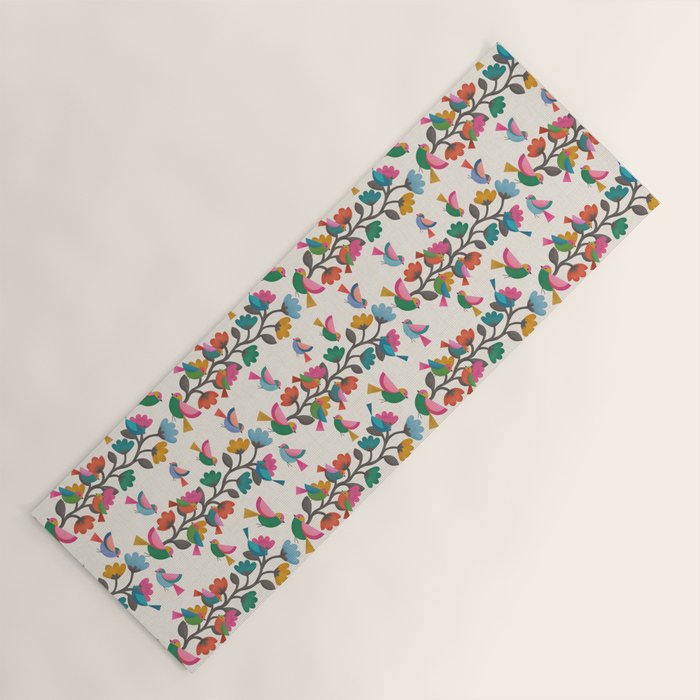 Birds & Blossoms Yoga Mat Gallery Image 1