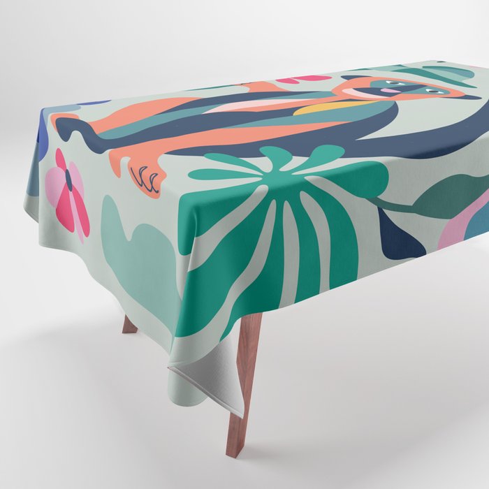 Mid Century Modern Monkey Tablecloth Gallery Image 1
