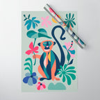 Mid Century Modern Monkey Wrapping Paper Gallery Image 1