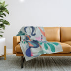 Mid Century Modern Monkey Throw Blanket Gallery Image 1