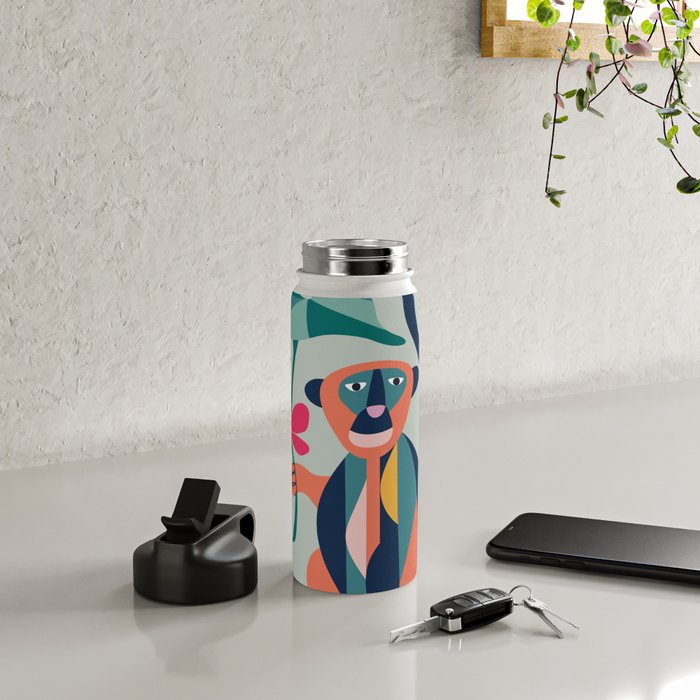 Mid Century Modern Monkey Water Bottle Gallery Image 4