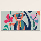Mid Century Modern Monkey Desk Mat Gallery Image 3