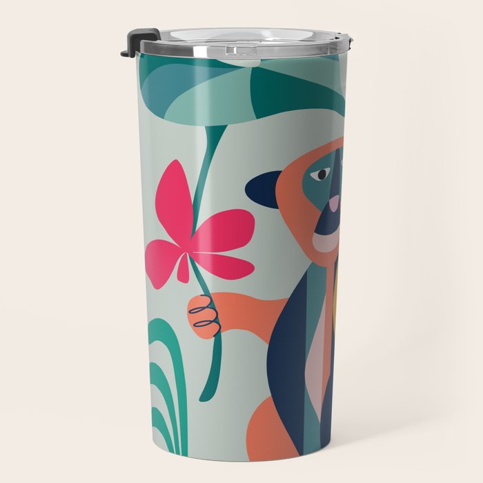 Mid Century Modern Monkey Travel Mug Gallery Image 3