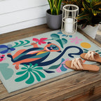 Mid Century Modern Monkey Outdoor Rug Gallery Image 2