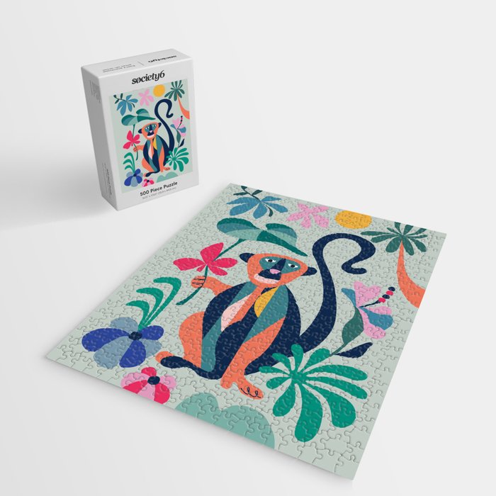 Mid Century Modern Monkey Jigsaw Puzzle Gallery Image 2