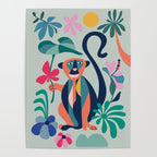 Mid Century Modern Monkey Poster Gallery Image 4