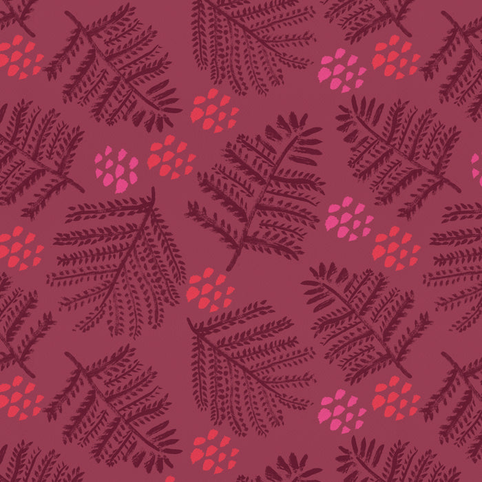 Winter & Woodsy Pine Trees in Ruby Red Coffee Mug Gallery Image 2
