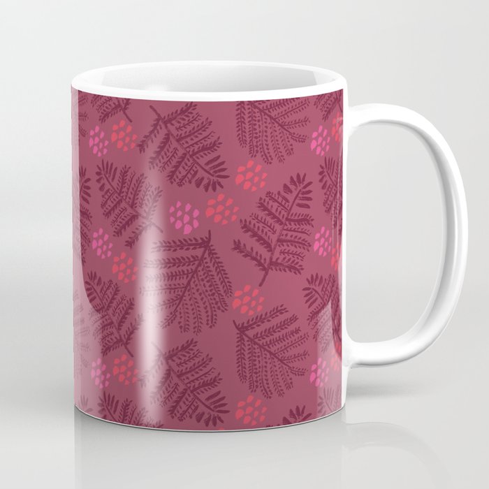 Winter & Woodsy Pine Trees in Ruby Red Coffee Mug Gallery Image 1