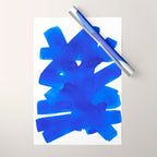 Superwatercolor Blue Wrapping Paper Gallery Image 1