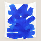 Superwatercolor Blue Wall Tapestry Gallery Image 4