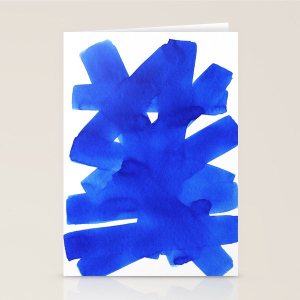 Superwatercolor Blue Stationery Card Gallery Image 1