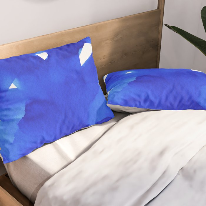 Superwatercolor Blue Pillow Sham Gallery Image 2