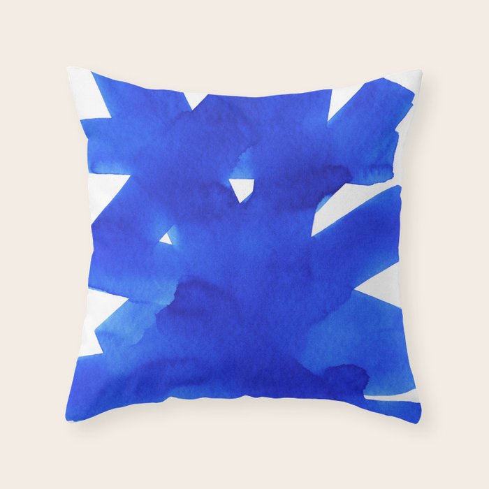 Superwatercolor Blue Throw Pillow Gallery Image 6