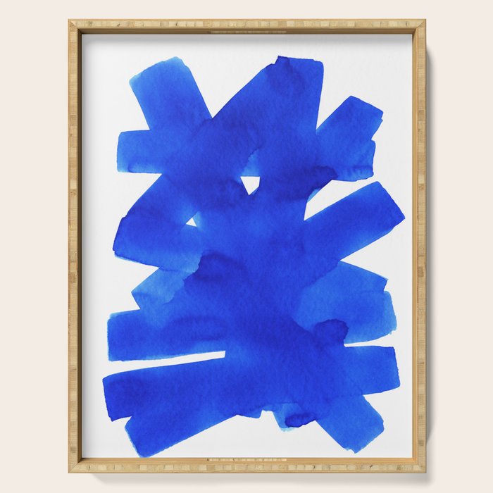 Superwatercolor Blue Serving Tray Gallery Image 1