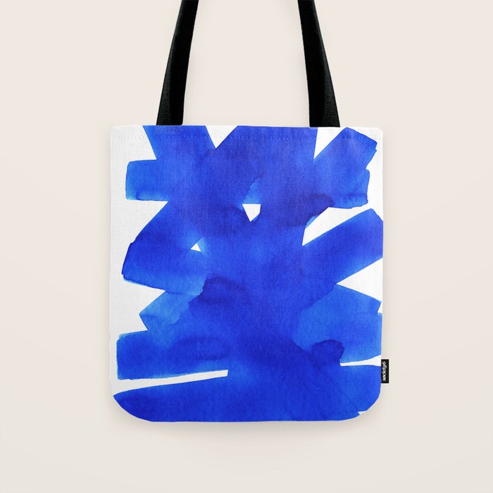 Superwatercolor Blue Tote Bag Gallery Image 1