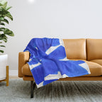 Superwatercolor Blue Throw Blanket Gallery Image 1