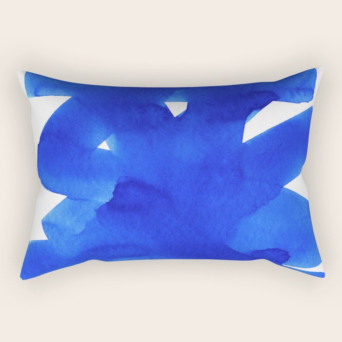 Superwatercolor Blue Rectangular Pillow Gallery Image 1
