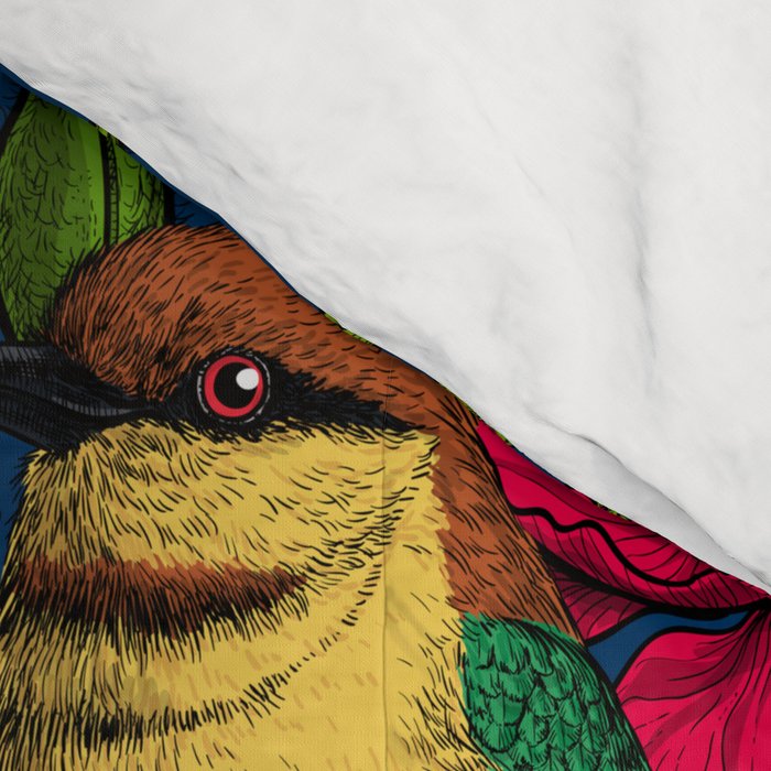 Bee eaters and poppies  Comforter Gallery Image 4