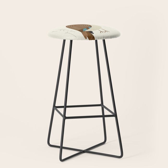 Laughing Kookaburra, Bird of Australia Stool Gallery Image 1