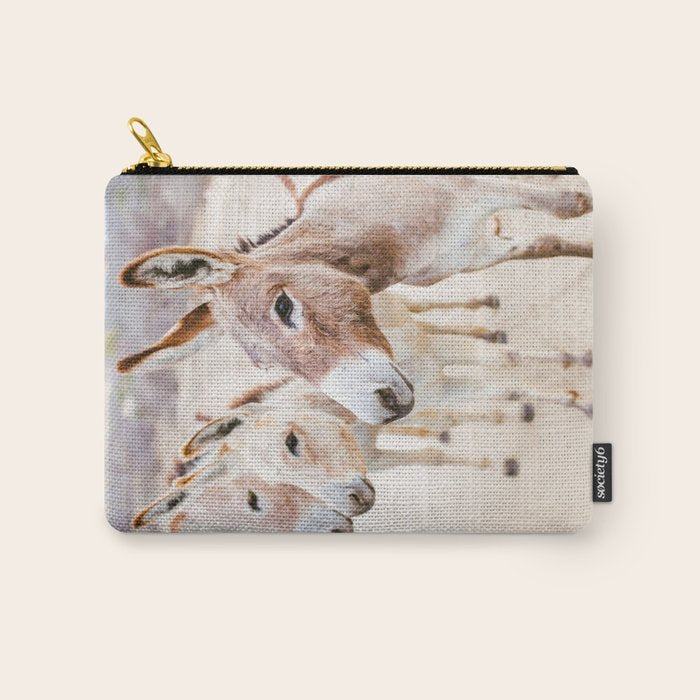 Three Donkeys in Baja, Mexico Carry All Pouch Gallery Image 1