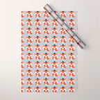 Christmas Fox with fairy lights Wrapping Paper Gallery Image 1