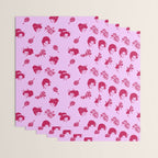 Red and pink Japanese pattern Wrapping Paper Gallery Image 3
