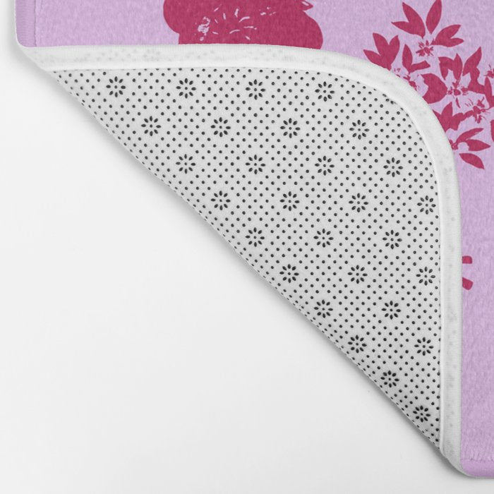 Red and pink Japanese pattern Bath Mat Gallery Image 2