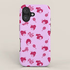 Red and pink Japanese pattern iPhone Case Gallery Image 1