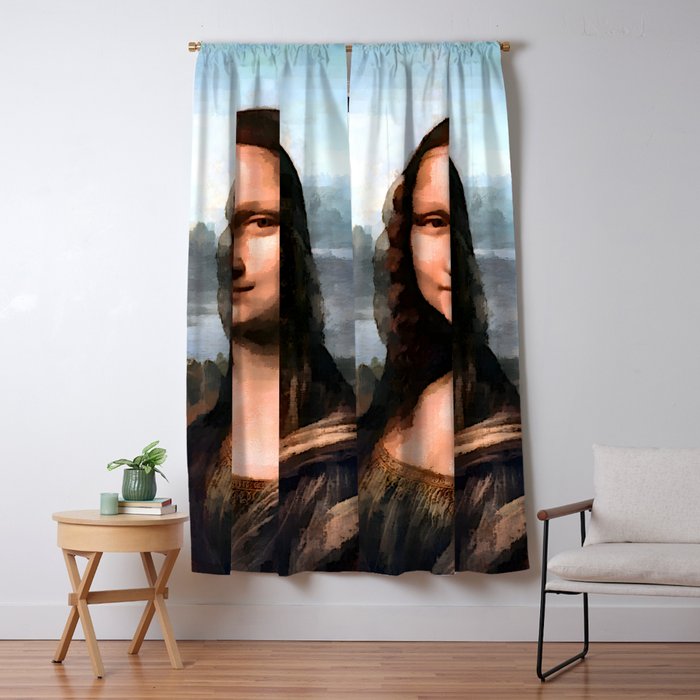 Leonardo da Vinci - The Mona Lisa Window Curtain Gallery Image 5