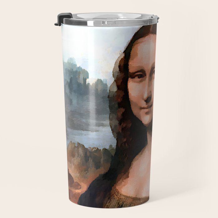 Leonardo da Vinci - The Mona Lisa Travel Mug Gallery Image 3