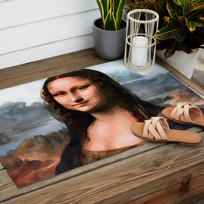 Leonardo da Vinci - The Mona Lisa Outdoor Rug Gallery Image 2