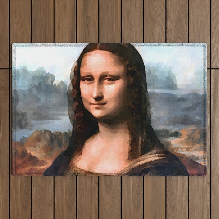 Leonardo da Vinci - The Mona Lisa Outdoor Rug Gallery Image 1