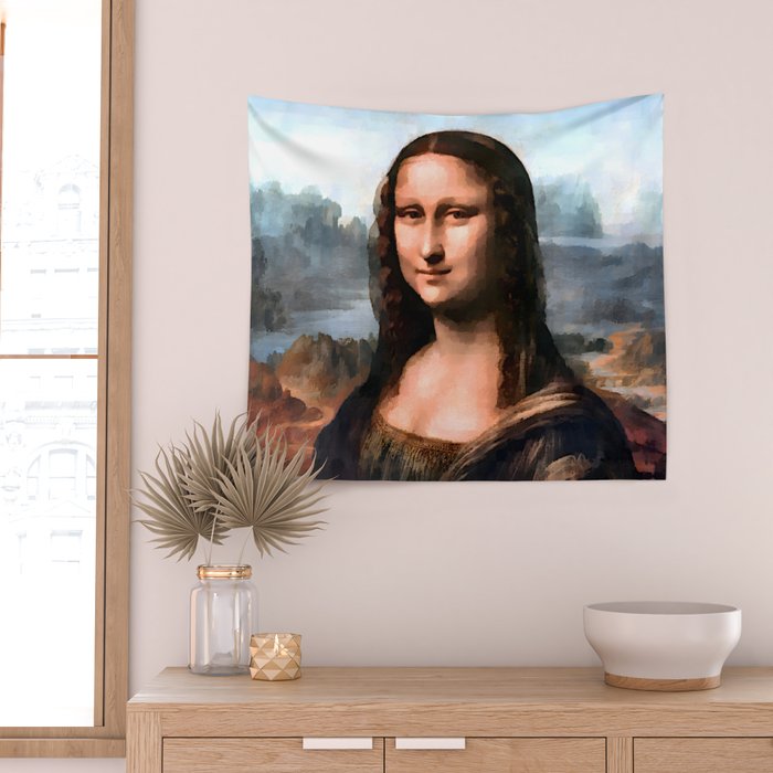 Leonardo da Vinci - The Mona Lisa Wall Tapestry Gallery Image 2