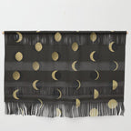 The Lunar Cycle â¢ Phases of the Moon - Black & Gold Palette Wall Hanging Gallery Image 1