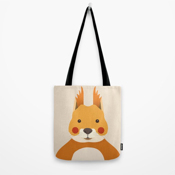 Red Squirrel Animal Portrait Tote Bag Gallery Image 2