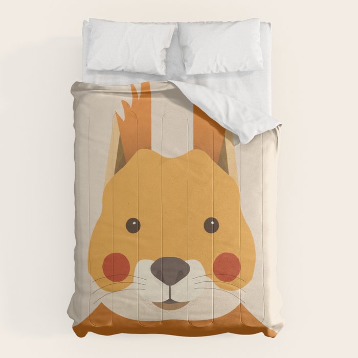 Red Squirrel Animal Portrait Comforter Gallery Image 1