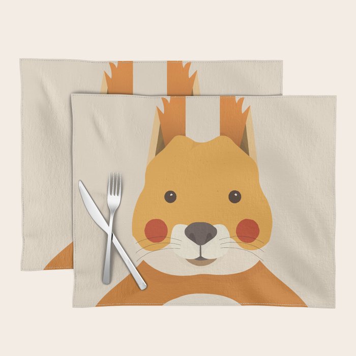 Red Squirrel Animal Portrait Placemat Gallery Image 1