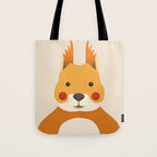 Red Squirrel Animal Portrait Tote Bag Gallery Image 1