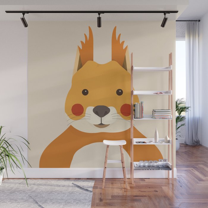 Red Squirrel Animal Portrait Wall Mural Gallery Image 1